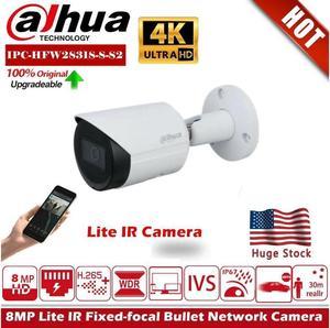 GravaStar IPC-HFW2831S-S-S2 8MP Starlight IP Bullet Camera IR 30m WDR H.265 IVS PoE White 3.6mm