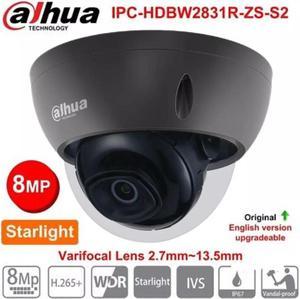 GravaStar IPC-HDBW2831R-ZS-S2 8MP 5xZoom Varifocal Lens Starlight PoE IP Dome Camera Black