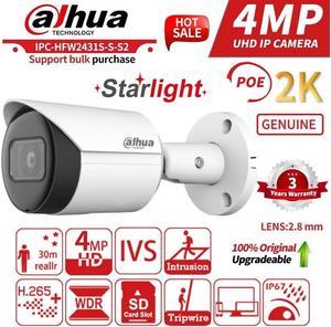 GravaStar IPC-HFW2431S-S-S2 4MP IR Starlight IVS Bullet WDR POE IP Camera IP67 2.8mm