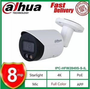 GravaStar 8MP IPC-HFW2849S-S-IL SMD+ PoE Bullet Camera Smart Dual-Light Built In Mic 3.6mm lens