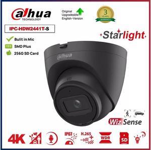 GravaStar 4MP AI Wizsense IP Camera IPC-HDW2441T-S IR Starlight CCTV Home MIC POE US BLACK 2.8mm lens