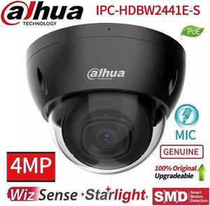 GravaStar 4MP IPC-HDBW2441E-S Dome WizSense SMD Plus Built in MIC POE IP Camera IP67 Black 2.8mm lens