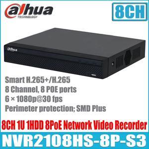 US DH 8CH 8POE 4K SMD 1 SATA Plus Network Video Recorder NVR2108HS-8P-S3 NEW