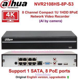 DH Brand New 8CH 8PoE 12MP NVR2108HS-8P-S3 NVR DVR PoE Network Video Recorder