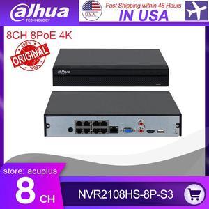 DH 12MP NVR NVR2108-S3&NVR2108HS-8P-S3 Network Video Recorder 8CH 8PoE/No PoE