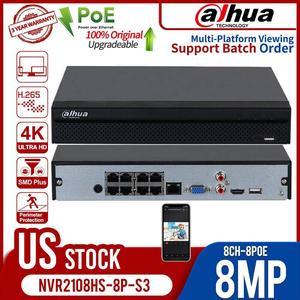 DH 8CH 8PoE 4K NVR4108HS-8P-4KS2/L Video Recorder Replace NVR2108HS-8P-4KS2