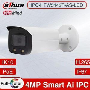 DH 4MP Full-color Starlight IPC-HFW5442T-AS-LED 6mm IP Camera MIC SD Card Slot