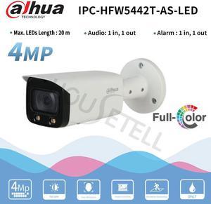 DH IPC-HFW5442T-AS-LED 6mm 4MP WDR Bullet WizMind Network Camera IP67 IK10 H.265+