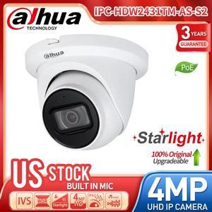 DH IPC-HDW2431TM-AS-S2 Starlight 4MP Security POE IVS IP Camera Built-in MIC 2.8/3.6mm White 3.6mm Lens