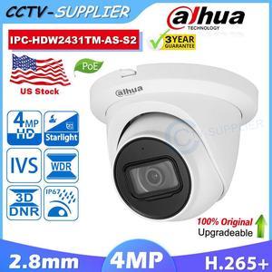 DH 4MP 5MP 8MP Starlight IP Camera POE IPC-HDW2431TM-AS-S2 IR night security 2.8/3.6mm White 3.6mm Lens