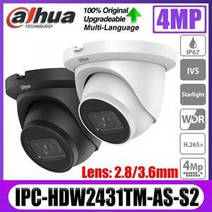 DH 4MP Starlight IPC-HDW2431TM-AS-S2 Mic POE IVS WDR H.265 Security IP Camera 2.8/3.6mm