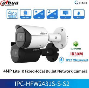 DH IPC-HFW2431S-S-S2 4MP Starlight IP Camera IVS POE Bullet Outdoor Security BLACK 3.6 mm