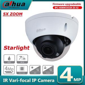 DH 4MP Vari-focal 5X-zoom Starlight IPC-HDBW2431R-ZS-S2 POE IP Camera Dome Black