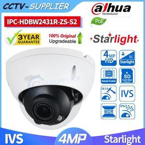 DH IPC-HDBW2431R-ZS-S2 4MP 5x ZOOM Starlight PoE H.265+ IP67 IP Camera Dome Black