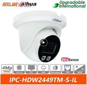 DH Original 4MP IPC-HDW2449TM-S-IL Full Color Outdoor Network Camera WizSense IR Dual Light POE White 3.6mm Lens