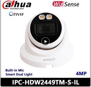 DH 8MP IP Camera IPC-HDW2849TM-S-IL Smart Dual Light WizSense Network Camera 4MP IPC-HDW2449TM-S-IL Full Color Built-in Mic White 3.6mm Lens