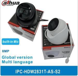 DH 8MP Lite IR Fixed-focal Eyeball Network Camera IPC-HDW2831T-AS-S2, Support Built-in Mic Starlight  BLACK Black 3.6mm Lens