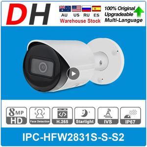 DH IPC-HFW2831S-S-S2 8MP Lite IR Fixed-focal Surveillance IP Camera Security POE IP67 IR 30m P2P Bullet Camera White 3.6mm Lens