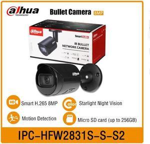 Original DH IPC-HFW2831S-S-S2 8MP Surveillance IP Camera Security POE IP67 IR 30m P2P Bullet Starlight Camera IP67 Protection