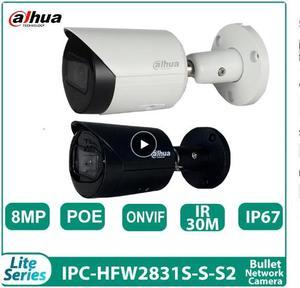 DH Original IPC-HFW2831S-S-S2 Ip Camera 8MP Lite IR Fixed-focal Bullet Network Camera Can upgrade IP67 IR 30m