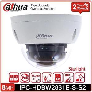 DH IPC-HDBW2831E-S-S2 8MP Lite Dome Network Camera IR 30m SD Card Slot Starlight IP67 4K CCTV Security