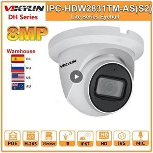 DH IPC-HDW2831TM-AS-S2 8MP Lite IR 30m Smart H.265 Starlight Fixed-focal Eyeball Network IP POE Camera IP67 Built-in Mic WDR White 3.6mm Lens