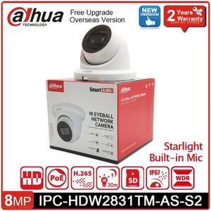 DH IP Camera IPC-HDW2831TM-AS-S2 8MP Lite IR Fixed-focal Eyeball Network Camera White 3.6mm Lens