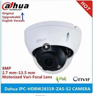 DH IPC-HDBW2831R-ZAS-S2 8MP 2.7 mm13.5 mm Motorized zoom Lens built-in SD Card Slot Audio Alarm interface IR 60M poe camera Black