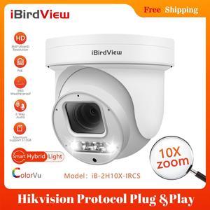 Compatible PTZ 4K 8MP IP camera 5X ZOOM Dual Light ColorVu IR POE CCTV