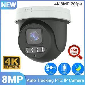 8MP 4K YouTube Live Streaming 15x Zoom Speed Dome PTZ IP POE Camera 2Way Audio 20fps