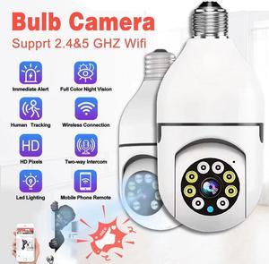 2.4G/5G Dual 360° 1080P IP E27 Light Bulb Camera Wireless Security 2-Way Audio