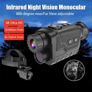 1.4" 36MP 4K HD Head Mounted Infrared Monocular Night Vision for Outdoor NV8260