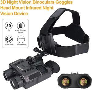 NV8000 3D Naked Helmet Goggles NV Night Vision 4X Digital Zoom Binoculars+32GB