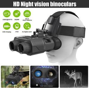 1080P 3D NV8000 Night Vision Binoculars Goggles Head Mount Infrared Night Vision