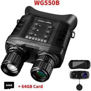 WG550B Night Vision Binoculars Hunting IR LED 1080P HD 20X4 Zoom with 64G Card