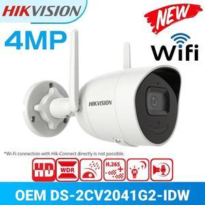 4MP WiFi Bullet IP Camera Mic Speaker Two-way Talk DS-2CV2041G2-IDW 4mm Lens