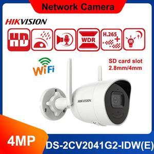 DS-2CV2041G2-IDW 4MP Fixed Bullet 2-way Audio Card Slot IP WiFi Camera