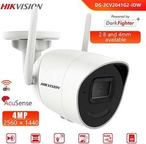 4MP DS-2CV2041G2-IDW 2.8mm WiFi IP Bullet Camera In Mic 2-Way Talk 4mm Lens