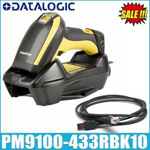 Datalogic PM9100-433RBK10 Wireless 1D Barcode Scanner with USB Cable & Cradle