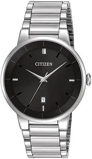 Citizen Black Silver Quartz Analog Men's Watch BI5010-59E Citizen Black Silver Quartz Analog Men's Watch BI5010-59E