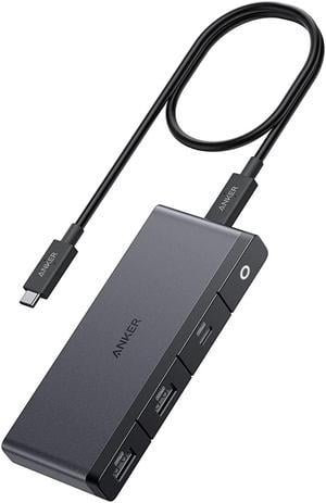 Anker USB C Hub, 556 USB-C Hub (USB4, 8-in-1) with 1.6ft USB4 Cable, 10 Gbps USB-C and USB-A Data Ports, 8K HDMI and DisplayPort, for Microsoft Surface Pro 8, HP EliteBook 850 G8, and More (Black)