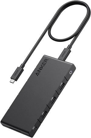 Anker 364 USB C Hub (10-in-1, Dual 4K HDMI) with Max 100W Power Delivery, Dual 4K@60Hz HDMI Ports, 4 USB-A and USB-C Data Ports, Ethernet and SD Card Slot for Dell Laptop, ThinkPad, and More