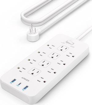 Anker Power Strip Surge Protector (2100J), 12 Outlets with 2 USB A and 1 USB C Port for Multiple Devices, 5ft Extension Cord, 20W Power Delivery Charging for Home, Office, Dorm Essential, TUV Listed