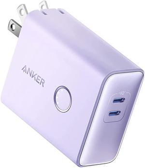 Anker 45W Wall Charger with 5,000mAh 20W Portable Charger, 521 Power Bank (PowerCore Fusion), Dual-Port USB-C for iPhone 15/14/13 Series, iPad Pro, AirPods, Apple Watch