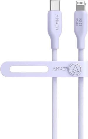 Anker USBC to Lightning Cable 541 Cable Lilac Purple 3ft MFi Certified BioBased Fast Charging Cable for iPhone 14 14pro 14pro Max 13 13 Pro 12 11 X XS XR 8 Plus Charger Not Included