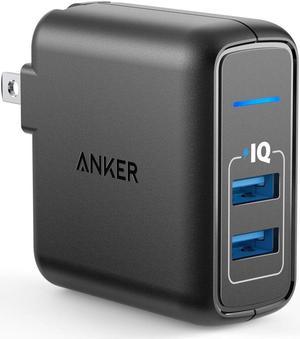 Anker Elite Dual Port 24W Wall Charger, PowerPort 2 with PowerIQ and Foldable Plug , USB Charger for iPhone 11/Xs/XS Max/XR/X/8/7/6/Plus, iPad Pro/Air 2/Mini 3/Mini 4, Samsung S4/S5, and More