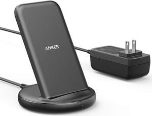 Anker Wireless Charger with Power Adapter, PowerWave II Stand, Qi-Certified 15W Max Fast Wireless Charging Stand for iPhone SE, 11, 11 Pro, Xs, Xs Max, XR, X, Galaxy S10 S9 S8, Note 10 Note 9 & More