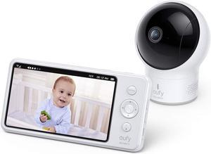 eufy Security BabyCare SpaceView Pro Video Baby Monitor with 720p Camera TwoWay Audio Remote Pan  Tilt UltraLong 5200mAh Battery Clear Night Vision Lullaby Player Ideal for New Parents