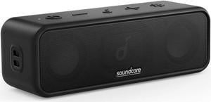 Soundcore 3 Bluetooth Speaker with Stereo Sound, Pure Titanium Diaphragm Drivers, PartyCast Technology, BassUp, 24H Playtime, IPX7 Waterproof, App for Custom EQs, Use at Home, Outdoors, Beach, Park