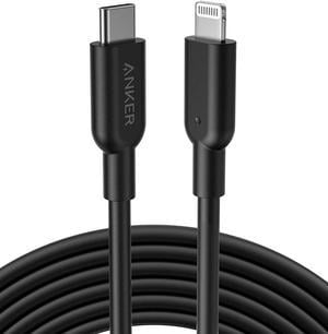Anker USB C to Lightning Cable, Powerline II [10ft MFi Certified] Extra Long Charging Cord for iPhone 12 Pro Max 12 11 Pro X XS XR 8 Plus AirPods Pro, Supports Power Delivery(Black)